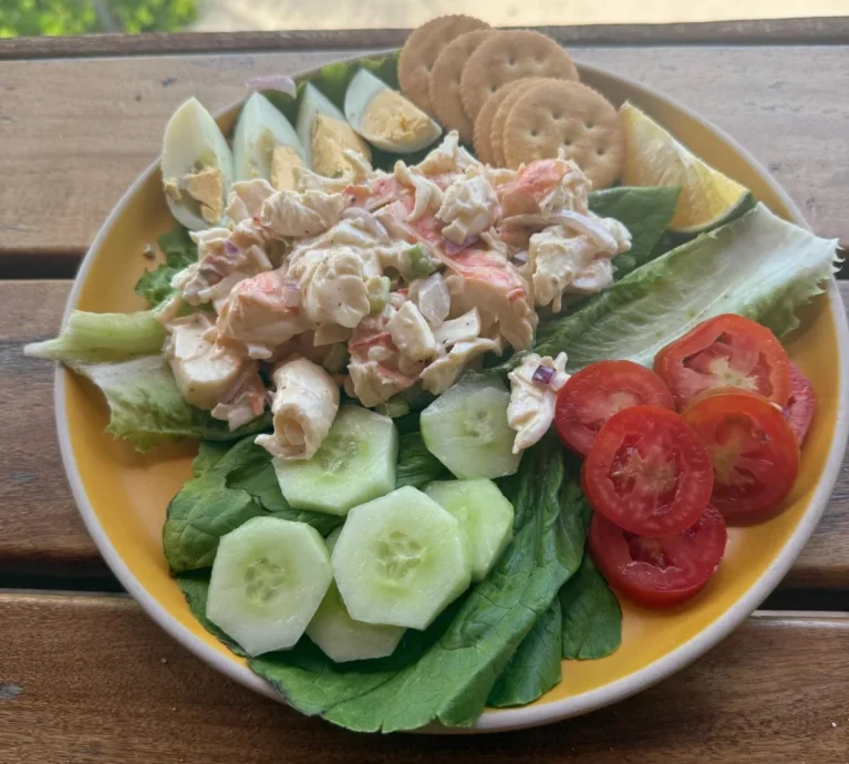 During my most recent trip to Placencia, I set out to create a memorable lobster salad inspired by local flavors and fresh ingredients. This recipe, which became my staple for several days, is best served on Ritz crackers or locally made Coconut bread.